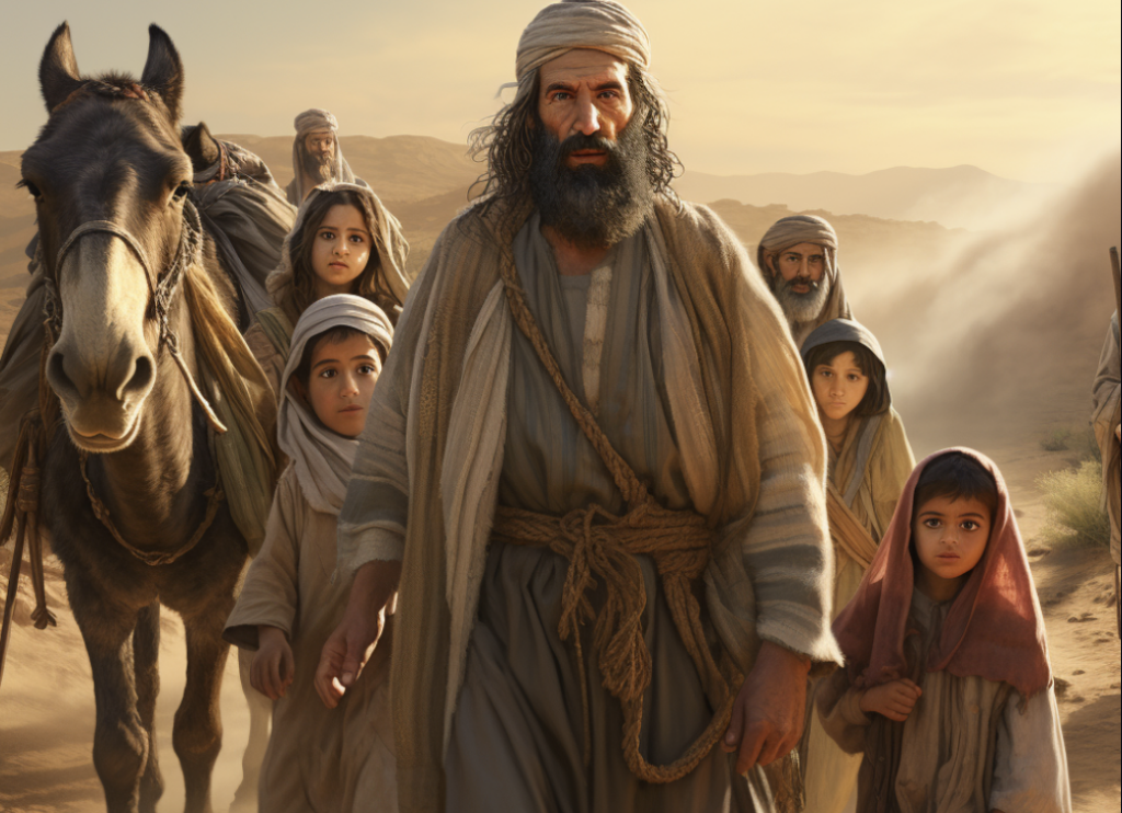 abraham and his family moving to their new dwelling place